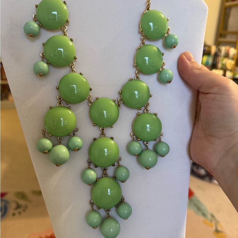 J. Crew‎ Vibrant Green Bubble Necklace